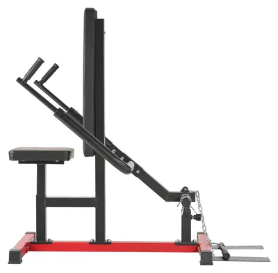 Produktbild von Dip-Maschine im Sitzen Trizeps Bizeps Pressemaschine (204 kg belastbar) mit Kabelstange, verstellbarem Sitz & Rückenlehne