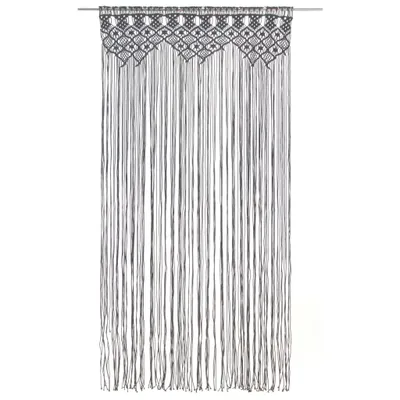 Produktbild von vidaXL Makramee Vorhang Anthrazit 140x240 cm Baumwolle