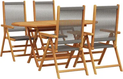 Immagine prodotto di Set da Pranzo per Giardino 5 pcs Grigio