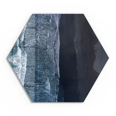 Produktbild von DEQORI Glasbild Echtglas 55x48 cm 'Meereskontraste' Wandbild Bild modern Deko