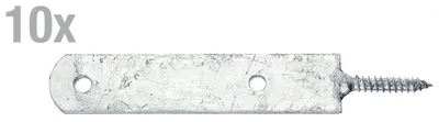 Produktbild von Alberts 10 x Zaunriegelhalter mit Holzgewinde, 210 mm x 8 x 60 mm, feuerverzinkt