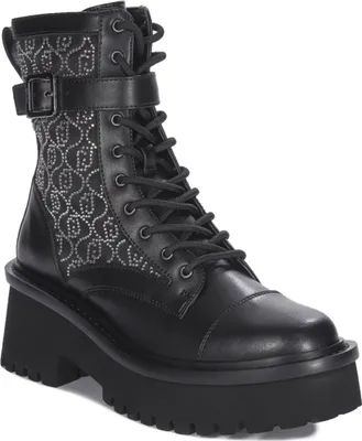 Produktbild von Liu Jo Damen Biker Boots/ Schnürstiefeletten FLAIR 03 Schwarz Textil-Synthetik-Mix Größe: 37