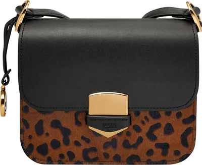 Produktbild von FOSSIL Umhängetasche Abendtasche Lennox Flap Crossbody Leopard braun