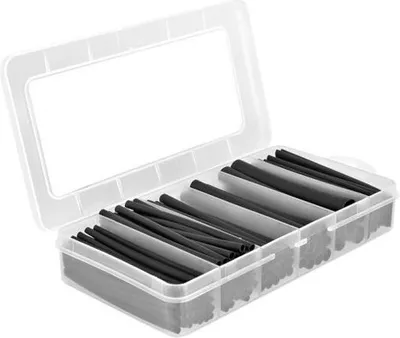 Produktbild von DELOCK Schrumpfschlauch Sortimentsbox schwarz 122-teilig