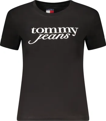 Produktbild von Damen Kurzarm T-Shirt Schwarz mit Druck & Logo aus Baumwolle