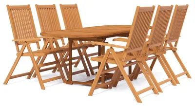 Produktbild von vidaXL 7-tlg. Garten-Essgruppe Massivholz Akazie 160-240 cm