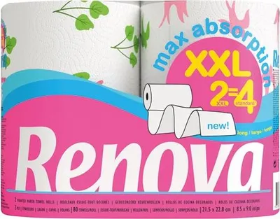 Image de 12 Essuie Tout Decore Maxi Absorption Xxl Spring 2 Rlx - Renova