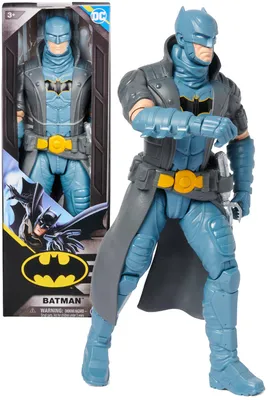 Produktbild von DC Comics Batman große Figur Puppe in schwarzem Mantel 30 cm