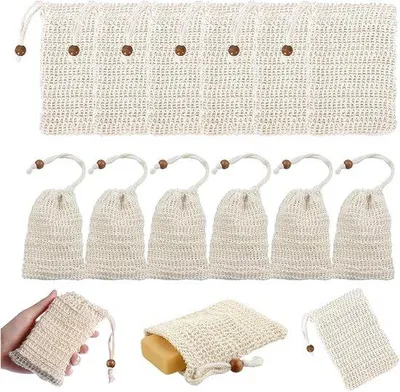 Produktbild von Seifensäckchen – 12 Stück – Seifenschale – Beutel für Seifenstücke – Nachhaltige Aufbewahrungsbox für Seife – Peelinghandschuh – Peelingbeutel – Wiederverwendbar – Nachhaltig – Beutel für Shampoo-Bars – Natürlich – Beutel für Shampoosiegel – Vorteilspackung