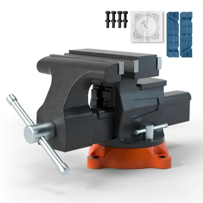 Produktbild von 16,7 cm Schraubstock Amboss - 360° drehbar - 1,5-7 cm Werkbankschraubstock