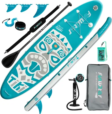 Obrázek produktu pro FunWater - Stand Up Paddle Boards, nafukovací prkna, SUP prkna, surfovací prkna, kompletní příslušenství, 320x83x15cm-TIKI-Tyrkysová barva