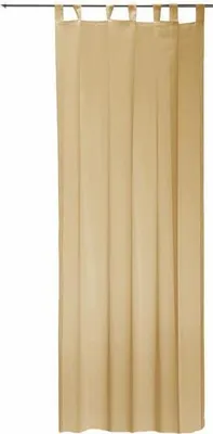 Produktbild von Vorhang sand 140x245 cm transparent Schlaufen Gardine Organza Dekoschal