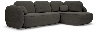 Imagen del producto de Sofá cama rinconera con arcón Olemo derecha Marrón basalto