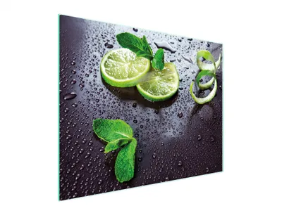 Image de Planche à découper en verre 52x40 citron vert