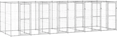 Image de Chenil extérieur Acier galvanisé 14,52 m²