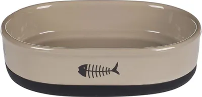 Produktbild von Flamingo Futter- und Trinknapf Auri oval taupe