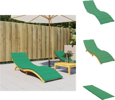 Zdjęcie produktu dla vidaXL Poduszka na leżak zielona 200x70x3 cm tkanina Oxford - Poduszka do siedzenia