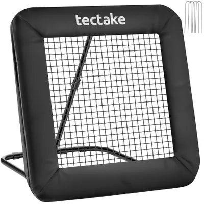 Obrázek produktu pro Rebounder tectake, s 7 úrovněmi nastavení, odolný vůči povětrnostním vlivům, skládací, s ochranným rámem, včetně 4 gumových nožiček a 4 kotvících prvků, v černé barvě