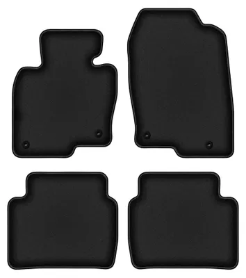 Image de Tapis de sol en moquette pour Mazda CX-5 II 2017- (SUV) – jeu 4 pièces, noirs, sur mesure – Wielganizator DURBAN