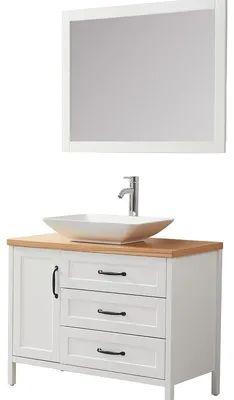 Image de Ensemble de salle de bain blanc 100 cm