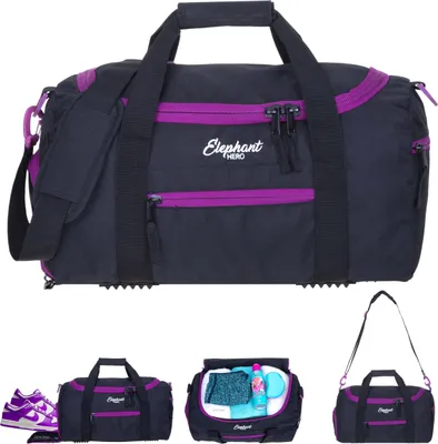Produktbild von Sporttasche Mädchen Elephant Hero Signature Tasche Gym Fitness Kindertasche Schuhfach Schulsport Tasche 42 cm 18 Liter 13017 Tiff Lila Violett Black
