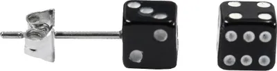 Produktbild von Chirurgenstahl Ohrstecker mit Würfel Größe - 3 mm Farbe - Schwarz