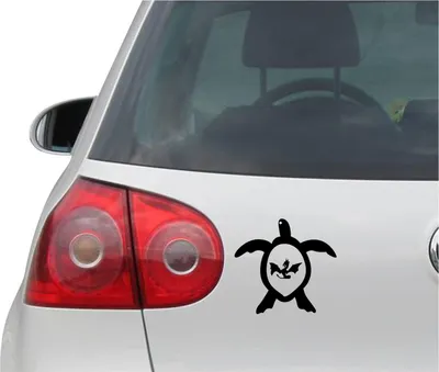 Produktbild von Aufkleber / Autoaufkleber - JDM - Die cut - Dragon Honu Honu Sea Turtle weiß Decal Fenster Sticker - schwarz - 93mmx88mm
