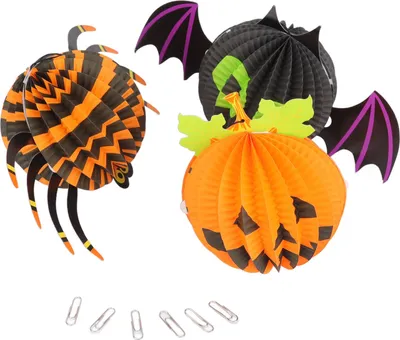 Produktbild von Halloween-Spinnenlaterne, dreidimensionale Kürbisfledermaus, verschiedene Muster, Dekoration für drinnen und draußen