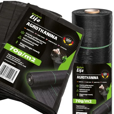 Produktbild von Agrotextil, Unkrautvlies schwarz 1,6x10m – 70g/m² UV-beständig – Unkrautschutzmatte – Premium Vlies für Garten & Landschaft