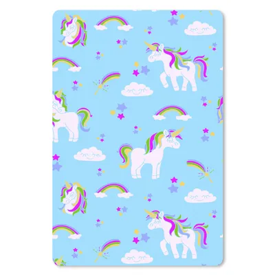 Produktbild von MuchoWow® Mauspad Mousepad Einhorn - Regenbogen - Muster - Kind 18x27 cm - Mousepads - Maus Mat - Pad - Mausunterlage