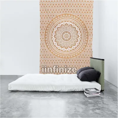 Obrázok produktu pre Nástenný gobelín Mandala, bavlna, 132 x 213 cm, dekorácia na stenu do spálne