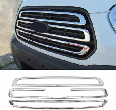 Image de Moulure de Grille de Calandre pour Ford Transit 2014-2018 Chromé 3Pcs