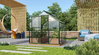 Obrázok produktu pre Skleník Vitavia Venus 3800 sklenený 3 mm 195x195 cm zelený