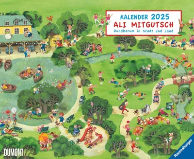 Productafbeelding van Ali Mitgutsch 2025 - Wimmelplaten - DUMONT kinderagenda - Querformaat 52 x 42,5 cm - Ringband