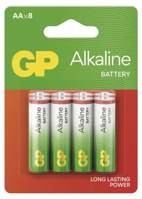 Alkalická baterie GP Alkaline AA (LR6), 8 ks