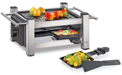 Raclette-Miniofen, 4 Pfännchen, Antihaftbeschichtung, 1350 W