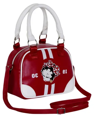 Produktbild von Varsity-Bowling Fashion Handtasche, Weinrote, 22 x 16 cm