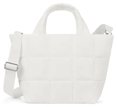 Imagen del producto de Bolsa de mano Damen, de cuero sintético (PU), grande, blanca, estilo retro, ideal para el uso diario