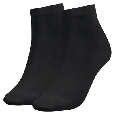 Image de Tommy Hilfiger - Chaussettes courtes pour femmes, lisses (lot de 3) NA960 (35 EU - 38 EU) (noir)