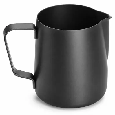 Milchkännchen 400 ml Edelstahl, schwarz, rund