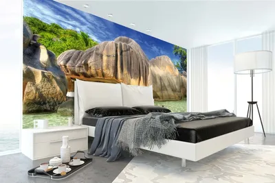 Produktbild von Vlies Fototapete ERSTAUNLICHE SEYCHELLEN 375 x 250 cm (inkl. Kleister) - Vlies Tapete, Wandtapete, Wandbilder - Tapete für Wohnzimmer Schlafzimmer, Büro, Küche - Montagefertig