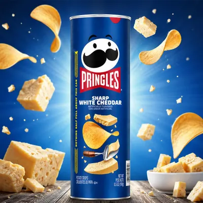 Produktbild von Pringles Sharp White Cheddar 158g (USA)