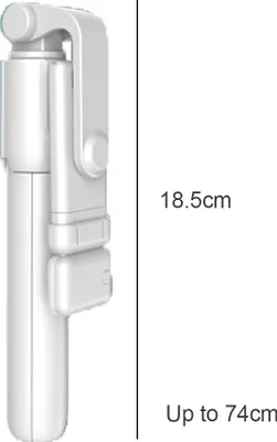 Produktbild von Selfie-Stick, tragbares Selfie-Stick-Stativ aus Aluminiumlegierung mit Licht und Bluetooth-Fernbedienung – 0,7 m,White
