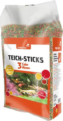 Produktbild von Teich Sticks  3 Color Menue 7 Liter (770 Gramm) - Koi und Teichfisch Futter