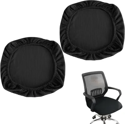 Zdjęcie produktu dla Pokrowce na krzesła zestaw 2 szt., 45-48 cm, elastyczne, czarny, do krzeseł