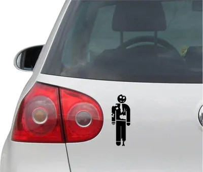 Produktbild von Aufkleber / Autoaufkleber - JDM - Die cut - Zombie Dad Decal Fenster Laptop - Folie Sticker - schwarz - 53mmx149mm