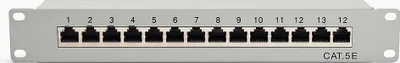 Produktbild von Patchpanel 10 Zoll – 12 Ports Cat5e STP