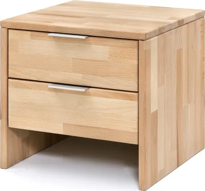 Productafbeelding van Nako bijzettafel/nachtkastje, set van 2, model FRANKO, massief kernbeuken hout, geolied