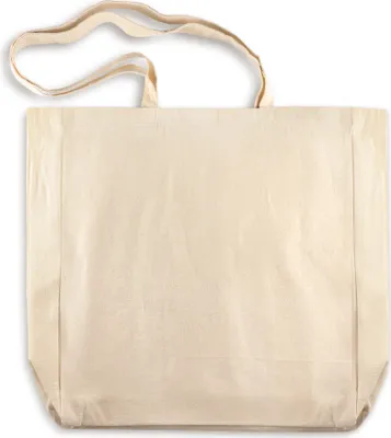 Zdjęcie produktu dla Eko torba bawełniana BIO 38×42 cm – wielorazowa, wytrzymała torba na zakupy do miasta i codziennego użytku