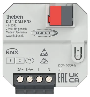 Produktbild von Theben DU 1 DALI KNX 1-fach DALI Aktor Unterputz Lichtsteuerung DALI-2 4942580